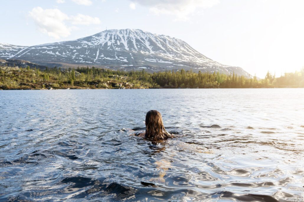 Bilde fra Rjukan/ Gaustablikk med bading.